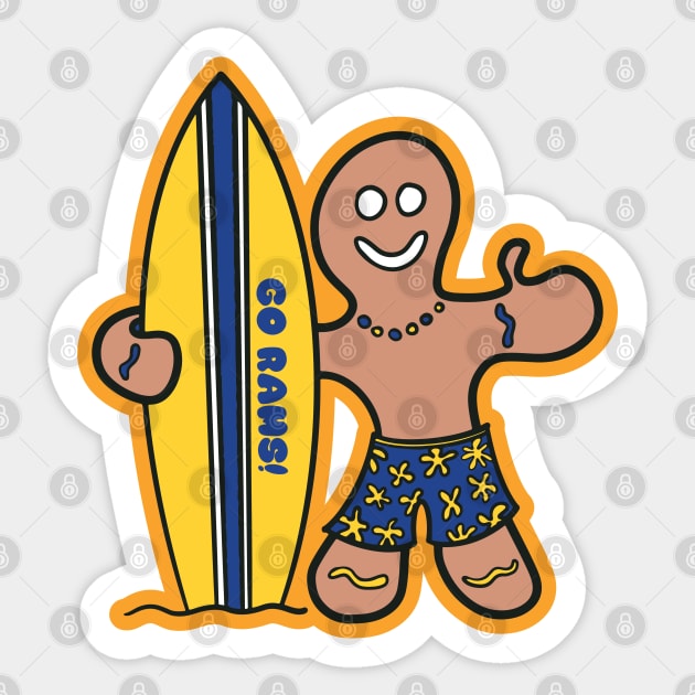 Surfs Up for the LA Rams! Sticker by Rad Love